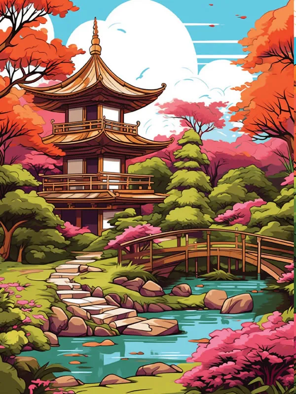 Color a Japanese Garden-2