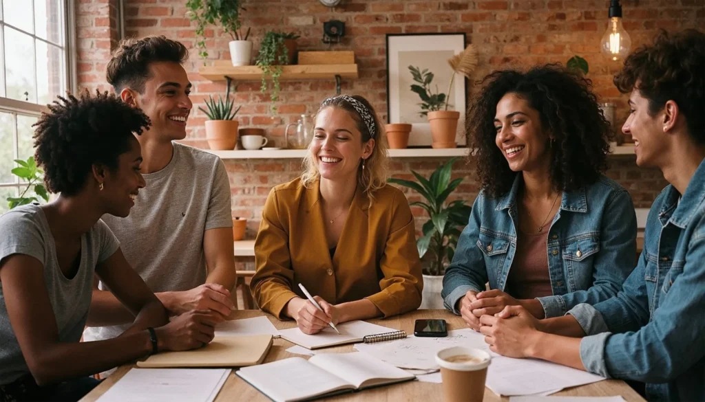 mixed-group-diverse-individuals-discussing-ideas-vibrant-space